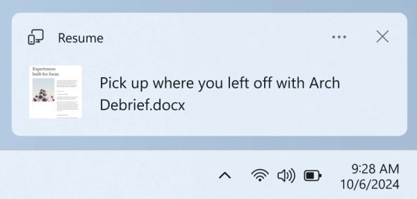 Microsoft testira značajku Resume za Windows, koja se može koristiti na Androidu ili iOS-u