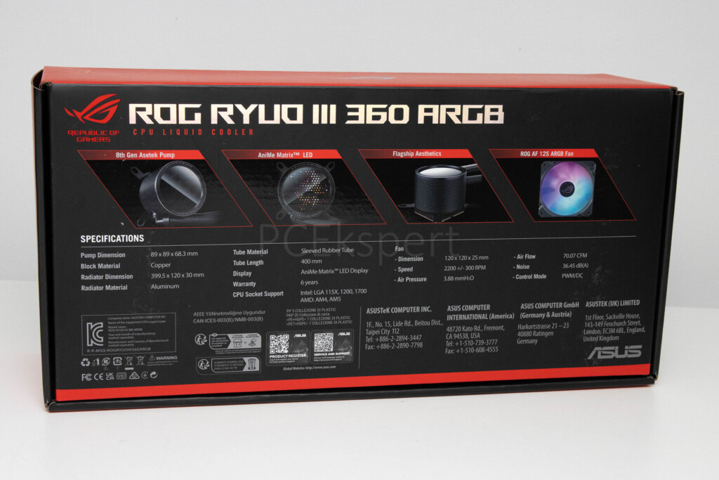 ASUS ROG Ryuo III 360 ARGB Black & White recenzija – PC Ekspert
