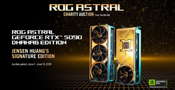 Pozlaćena RTX 5090 s potpisom izvršnog direktora NVIDIA-e Jensena Huanga u prodaji je po rekordnoj cijeni