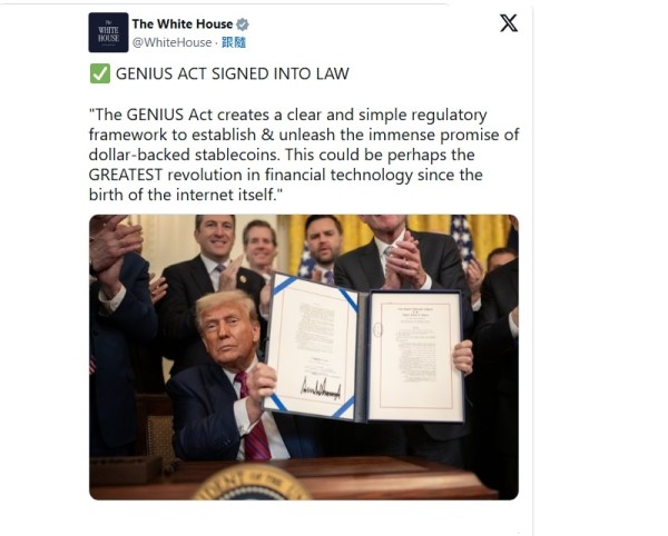 Trump potpisao GENIUS Act Sjedinjene Države uvode prvi sveobuhvatni zakon o stablecoinima, s fokusom na dominaciju američkog dolara_1