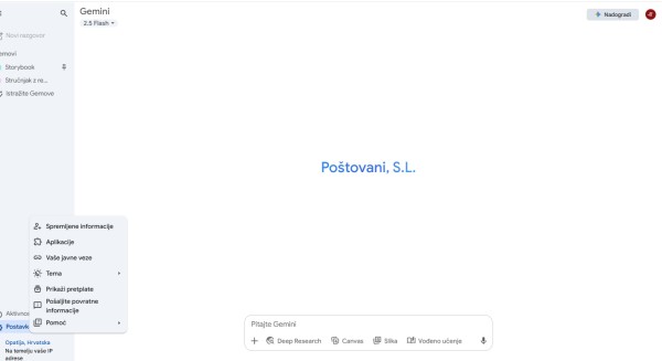 Naučite ova dva trika - Gemini idite na Postavke Spremljene informacije