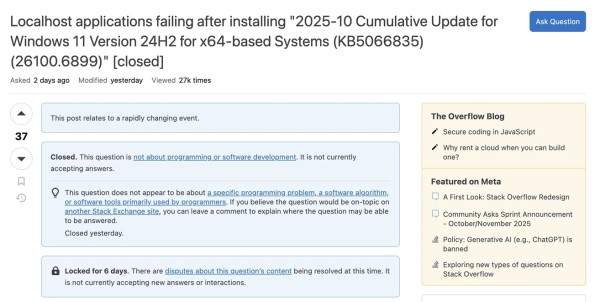 Microsoft “slomio” localhost u Windows 11 ažuriranju_0