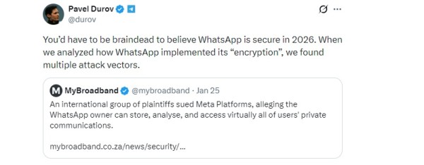 Direktor Telegrama udario na WhatsApp i zapalio raspravu o privatnosti poruka._1