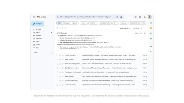 Gmail u potpunosti integriran s Geminijem _1